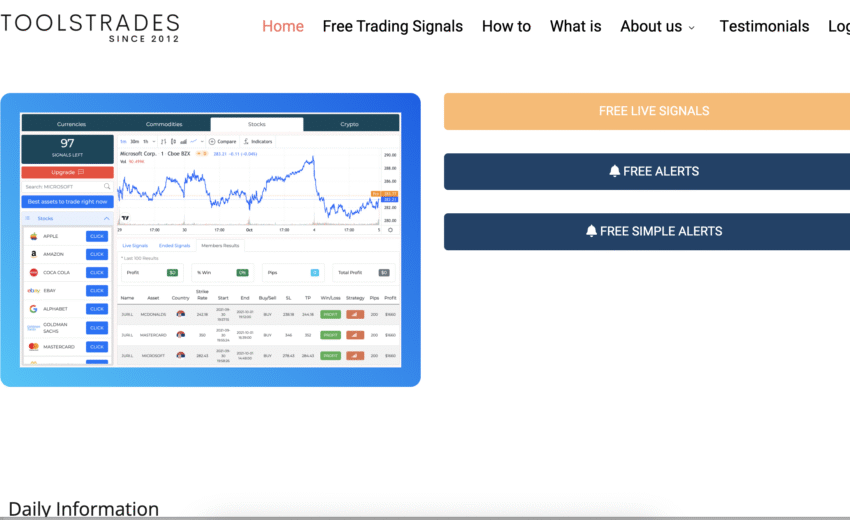 Toolstrades.com / Signals.toolstrades.com Exposed
