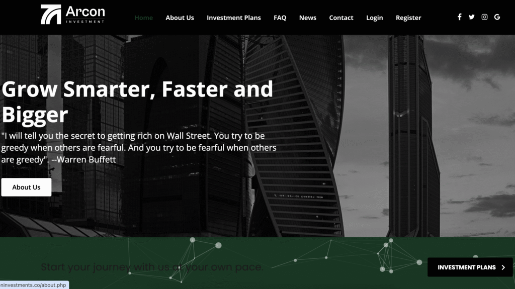 Arconinvestments.co Scam Review