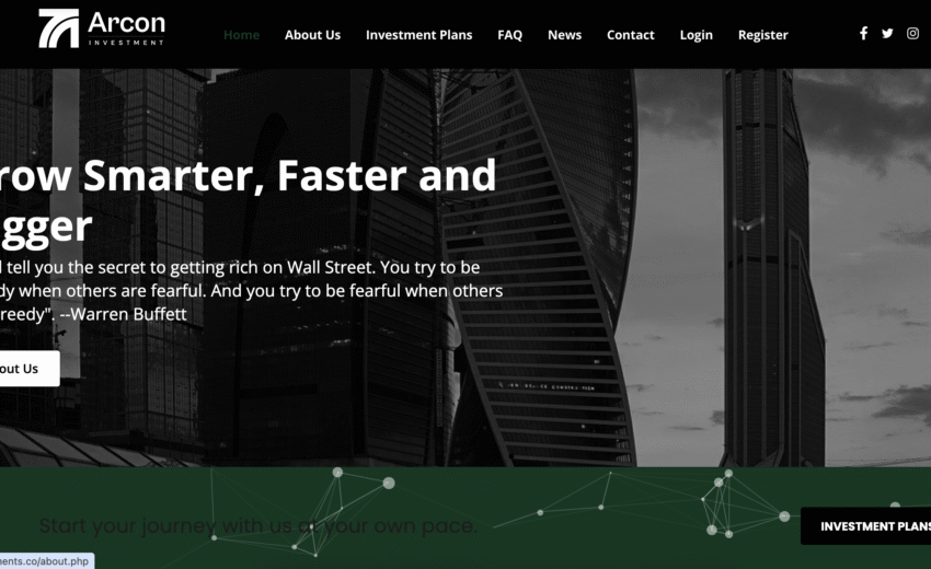 Arconinvestments.co Scam Review